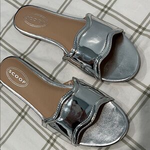 Scoop Silver Women's Slide Sandals